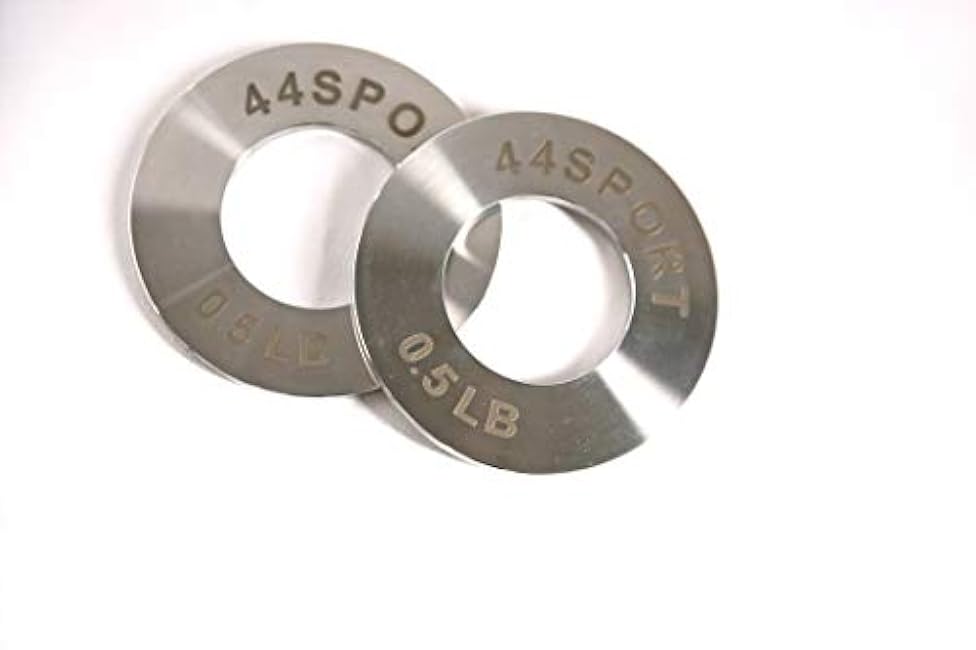 44SPORT Olympic Fractional Steel Plates -Pair of 1/4, 1/2, 3/4, 1 lb Weights (8 Total)
