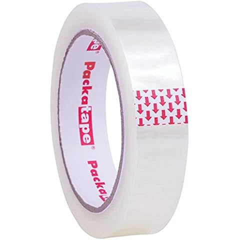 Packatape Cellotape Extra Long Easy Tear Transparent Tape Single Roll at 24mm x 66m Ideal for Gift Wrap Christmas Birthday Home Office or School - Clear Stationery Tape Cover