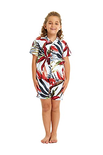Image of Boys' Aloha Shirt Cabana Set in Signature Prints | Button Front Shirt; Soft Rayon Fabric; Signature Tropical Prints; Lightweight Comfort; Vacation Ready