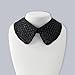 Fashionable Faux Collar With Beading Embellished Stylish Detachable Blouse Lapel Mesh False Collar For Women Necklace