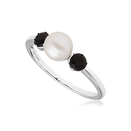 Image of Gemondo USA Pearl & Black Onyx Sterling Silver Ring