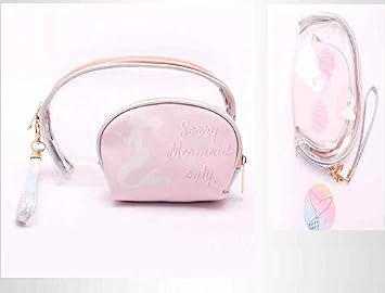 Cosmetic Sequin Women Pouch Wallet Glitter Bling Zip Purse Handbag Pink