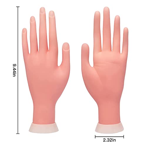 Übungsvorlage für Nägel, weich, Kunststoff, für die Ausbildung von Fake Nail Art, Maniküre, DIY, hautfarben, 9,3 x 6,0 x 24,5 cm