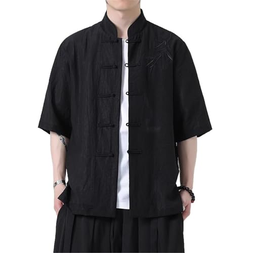 Costume Tang traditionnel pour homme en satin soyeux et finitions soignées