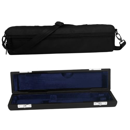 NULYLU 16 Hole Flute Storage Bag Flute Case Shoulder Strap Oxford Cloth for Longevity Easy to Carry
