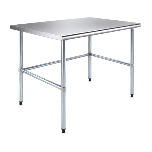 Image of AmGood Stainless Steel Work Table | Metal Utility Table (48 inch Long x 36 inch Deep)