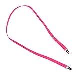 CTM Kids' Elastic 1/2 Inch One Piece Adjustable Mitten Clips, Bright Pink