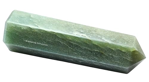 Image of Amazing Gemstone Large Green Aventurine Crystal Towers ~ Natural Healing Crystal Point Obelisk for Reiki Healing and Crystal Grid (5.5 to 6 INCH)