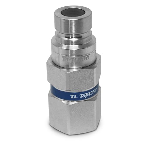 Image of TL22-M 3 /4 inch SAE Thread Flat Face Quick Connect Hydraulic Male Coupler Coupling 1 /2 inch Body Size for Bobcat Skid Steer Loaders with Dust Cap