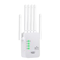 Amplificador Señal WiFi 1200M Repetidor WiFi Largo Alcance 5G y 2.4G Doble Banda WiFi Extender con 6 Antenas de Alta Ganancia,2 Puerto LAN,Extensor de WiFi para casa y Oficina,Fácil de Instalar (600)