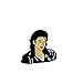Michael Jackson Emailliertes Metall Pins Brosche Bad - 3 x 3 cm