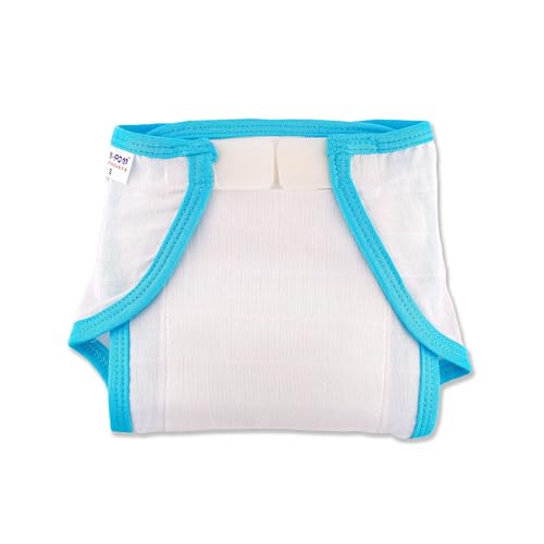 Image of Welcro Nappy For Babies, Reusable, Washable Soft Muslin Cotton Nappy /Langot for New Born Baby | Gentle on Baby Skin | Helps in Potty Training | 3-6 months | Pack of 12 | WCP