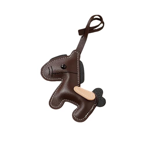 Adorable Horse Shaped Keyring PU Leather Keychain Lightweight Portable for Everyday Use Holder Ornament Horse Keyring