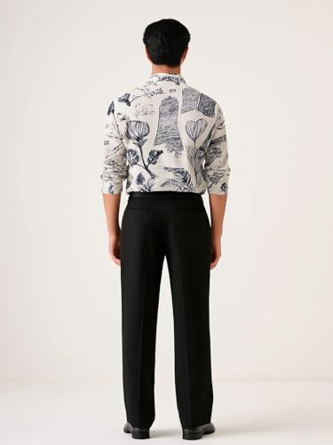Image of Pinkmint Men Printed Cotton Flex Shirt | Stylish Designer | Regular Fit Floral & Abstract Print Shirt for Men (Available in Plus Size)
