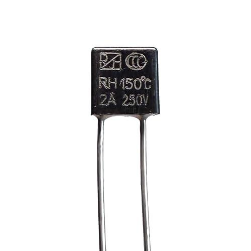 10PCS Temperature Cutoff Fuse Control Thermal Fuse 250V 2A 150°C for LED Light Overheat Protection, Non-Resettable Safety Fuse