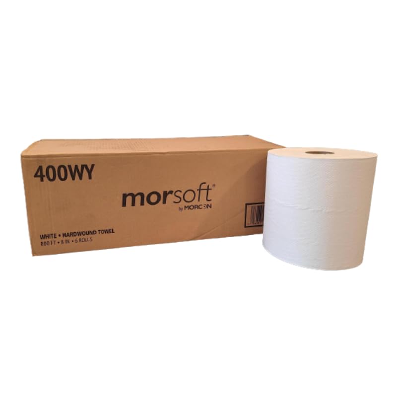 Morsoft by Valay 400WY Controlled Hardwound Towels, Y-Notch, 1-Ply, 8in. x 800 ft., White, 6 Count - Image 5