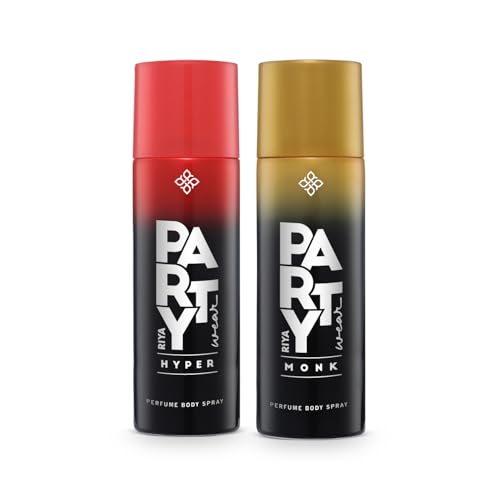 Image of Riya Hyper & Monk Deodorant for Men | Pack of 2 |200 ml Each | Long Lasting Body Spray