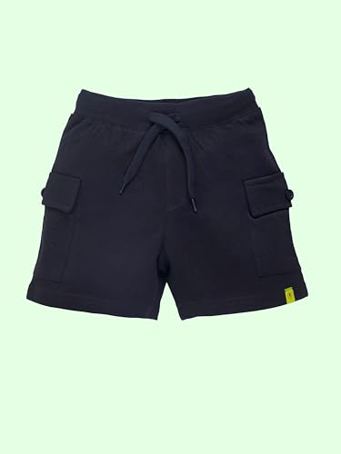 Image of KiddoPanti Boys 100% Cotton Knitted Above Knee Length Basic Cargo Shorts