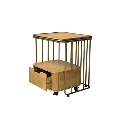 ZJHFFFG Nightstand Storage Unit Retro Bedside Table Removable Small Bedroom Side Cabinet Classic Simple with Wheels Storage Locker for Living Room Tea Room Study Bedside Table