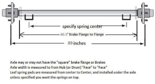 Everything for trailers, RVs and trucks and more - Trailer For Axle 5200 6000# 7000# Bare For Axel For Beam 89