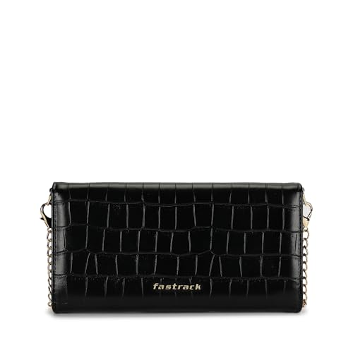 Image of Fastrack Women's Linklet Clutch | Detachable Chain, Card & Cash Slots, Magnetic Flap | Modern Evening Bag | 6 Months Warranty
