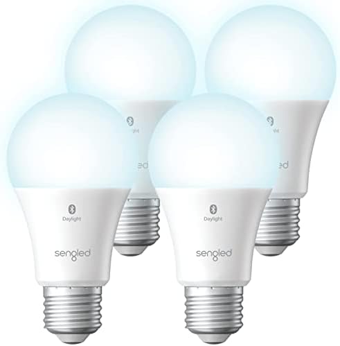 Sengled Alexa Light Bulbs, 100W Equivalent, Instant Pairing with Alexa Devices, Smart Light Bulb that work with Alexa, Bluetooth Mesh Smart Home Lighting, High Brightness, No Hub Required,E26, 4-Pack