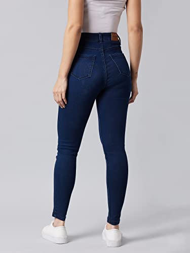 Image of Dolce Crudo Women's Skinny Fit High Rise Cropped Length Stretchable Denim Jeans