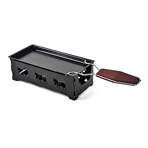 Venus valink Milk Cheese Portable Non-Stick Metal Cheese Raclette Oven Grill Plate Rotaster Baking Tray Stove Set Kitchen Baking Tool, Cheese Plate Set Cheese Tray Bakeware Pan