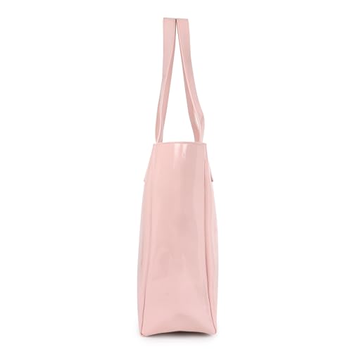 Image of Carrylux Spacious Tote Bag For Womens Handbag Ladies Purses, With Zip Closure Shining Synthetic Leather | Spacious