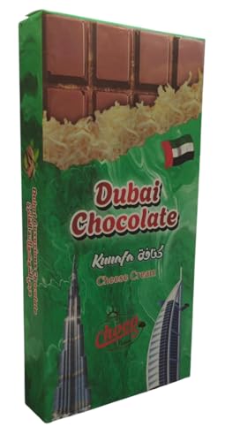 Image of Choco Palace Dubai Chocolate Kunafa Cheese Cream Flavoured Bar, UAE Souvenir Chocolate (From UAE)