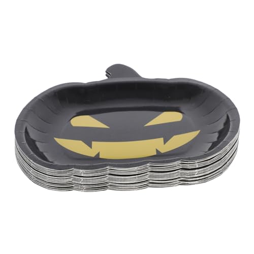 Ciieeo 30 piatti di carta a forma di per pallet, forniture per feste, decorazioni per Halloween, piatto per la cena del Ringraziamento, vassoio per caramelle, piatto decorativo per feste di