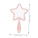 Milisten Lovely Handheld Makeup Mirror with Star Handle Portable Beauty Mirror for Travel Compact for Multi-Functional for Makeup Shaving and More Random Color