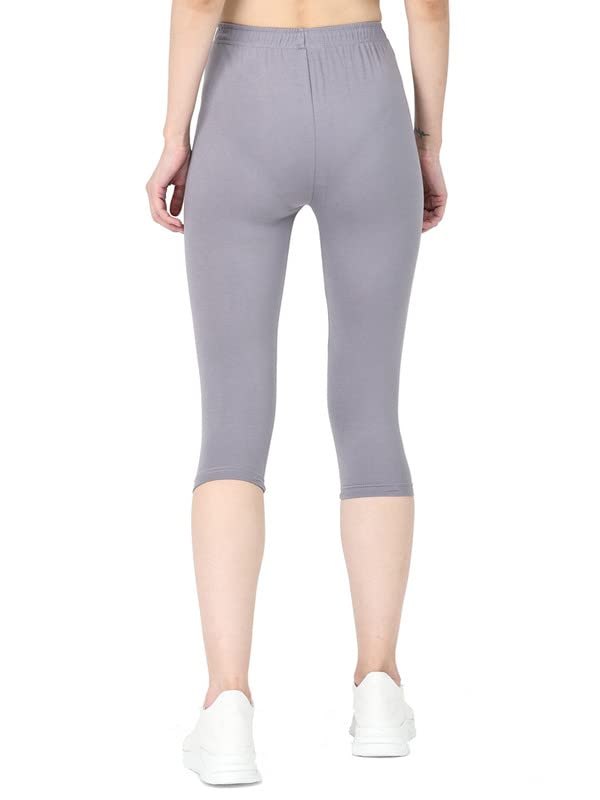Image of Robinbosky Premium Stretchable Cotton Capri Legging for Women | Suitable for Formal wear & Casual wear | High-End Elastic Makes. The Leggings Squat Proof and Durable for Travel, Yoga, & Workout.