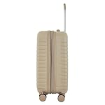 kensie 22" Graceful Hardside Carry-On Luggage, Light Taupe - Image 3