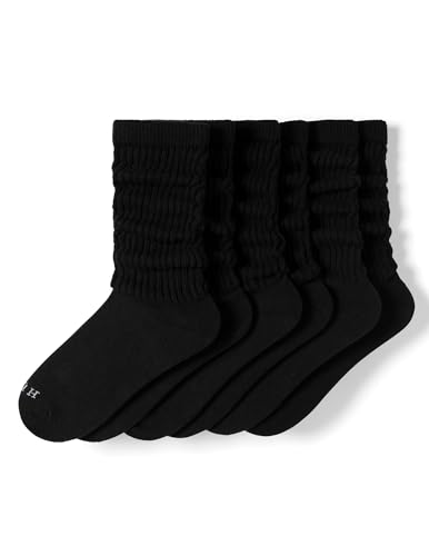 Image of HUE Women's Slouch Socks Crew Boot Chunky Ribbed Cotton Scrunch