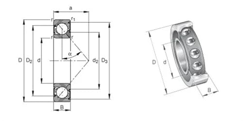 Roulements de broche 7007C pour éliminer les vibrations de machine