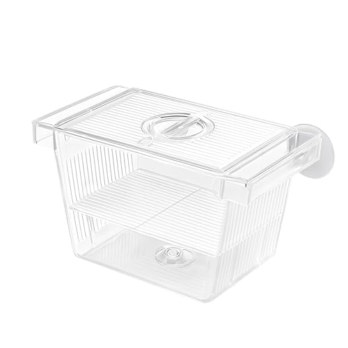 EJRUP Aufzuchtbecken Aquarium Klein,Aquarienfischzuchtbecken mit Deckel,Aquarium Fisch-Züchterbox,Transparent,Schwimmend,Babybecken Quarantänebecken Zuchtbecken