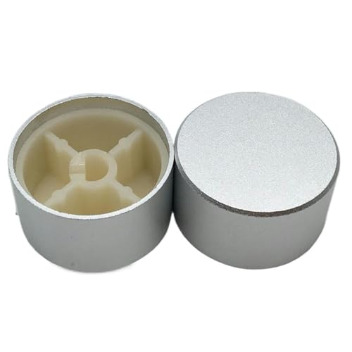 ezqnirk 1pcs Aluminum Alloy Potentiometer Control Volume Audio Switch Knob Cap for 6mm 30x17mm(D*H),Silver D-axis