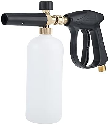 BOOMSTART Snow Foam Lance Gun Foam Pressure Washer for Car Washing Snow Foam Cannon for Pressure Washer Adjustable Pressure Washer with 5 Nozzle Tips and Car Wash Gloves