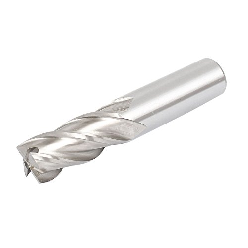 Image of uxcell 20mmx20mmx38mmx104mm Machining Cutting Tool Helical Groove 4 Flute Straight Shank Milling Cutter End Mill