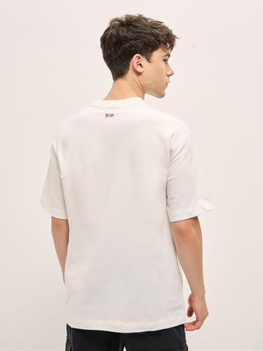 Image of The Bear House Men's Cotton Round Neck Oversize T-Shirt