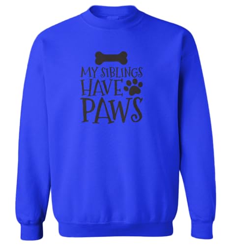 Haase Unlimited My Siblings Have Paws - Funny Pet Toddler Fleece Crewneck Sweater