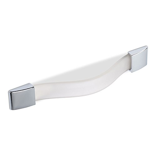 Preisvergleich Produktbild Kindermöbelgriff FLIP BA 128 mm weiss transparent Möbelgriffe Schubladengriffe für Kinder von SO-TECH®