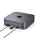 Elecife USB Type C Hub with Hard Drive Enclosure, 7 in 1 Docking Station for Mac Mini M1 with SATA SSD/HDD Slot, Dual USB 3.0/2.0 Port, TF/SD Card Readers, Compatible with Mac Mini 2018/2020