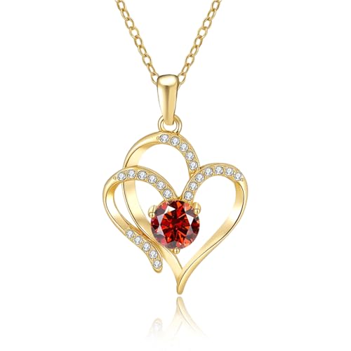 Collier moissanite femme 1ct chaîne ajustable or 14K pendentif cœur brillant VVS1