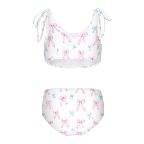 Wusikd Pink Bows Girls Swimsuits Two Piece Swimwear Bikini Set for for Girls Size 3T2