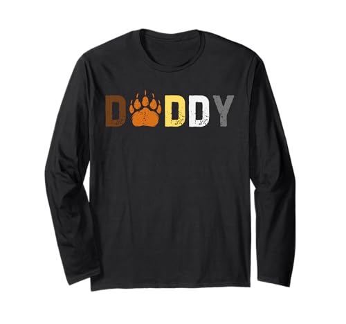 Gay Daddy Bären Pride Dezenter Retro Look Langarmshirt