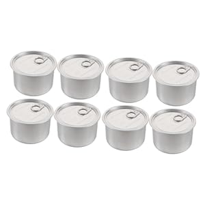 Ipetboom 8 Pcs Cans Dessert Aluminum Can Tea Tin Aluminum Storage Can Cream Crackers Bulk Foods Puppy Cake Cat Food Jar Cake Tin Meat Aluminum Can Storage Snacking Cakes Dog Snacks Dog Food