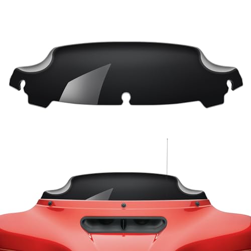 Amazicha Black 4.5 Wave Windshield Windscreen Compatible for Harley Davidson Touring Electra Glide Street Glide 2014 2015 2016 2017 2018 2019 2020 2021 2022 2023