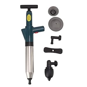 Plunge Blaster, Multi-drain Unclogger, Toilet Drain Blaster voor toilet voor keuken Badkamers Afvoer badkuipen, RVS Hogedruk Luchtafvoer Blaster Kit